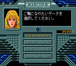 Hyper Wars (TurboGrafx CD) screenshot: Team data