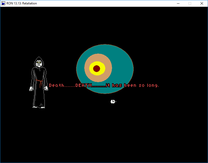 RON 13:13: Retaliation (Windows) screenshot: Mr. Death is encountering a sphere