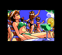 Jantei Monogatari 3: Saver Angels (TurboGrafx CD) screenshot: ...sexy bikini girls continued displaying themselves to PC Engine players...