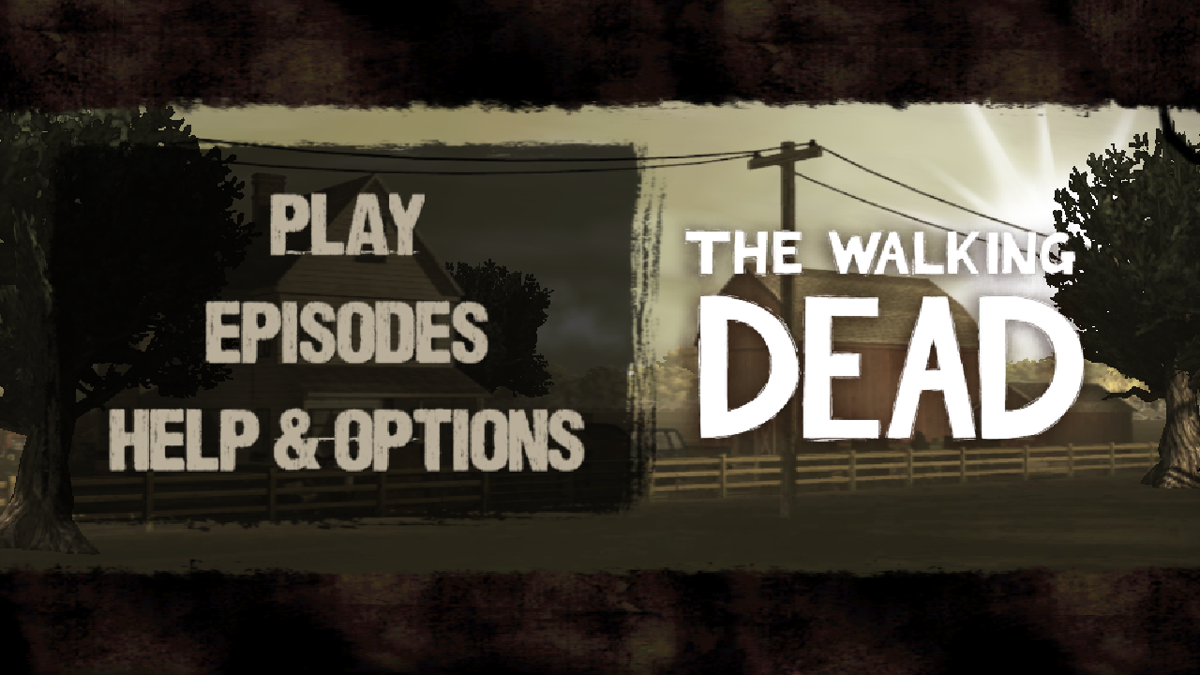 The Walking Dead: Episode 1 - A New Day (Android) screenshot: Main menu