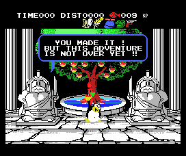 Penguin Adventure (MSX) screenshot: We're half way through