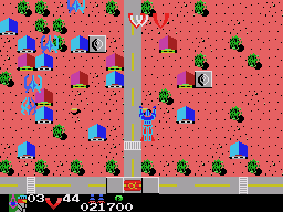 Cyborg Z (SEGA Master System) screenshot: Populated area
