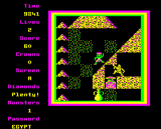 Screenshot of Repton Thru Time (Electron, 1988) - MobyGames