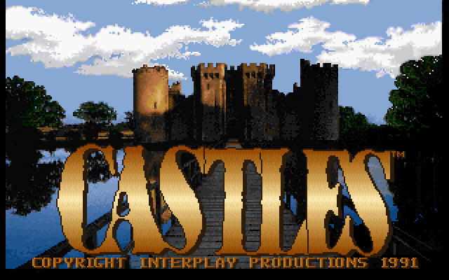 Castles (DOS) screenshot: Title screen