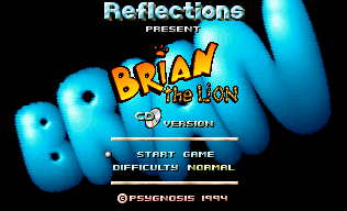 Brian the Lion Starring In: Rumble in the Jungle (Amiga CD32) screenshot: Title screen
