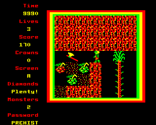 Screenshot of Repton Thru Time (Electron, 1988) - MobyGames