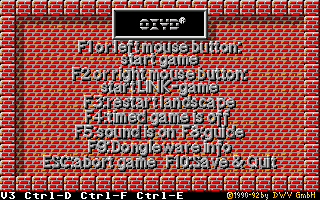 Oxyd (Amiga) screenshot: Main menu