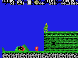 Super Boy III (SEGA Master System) screenshot: Koopas and all the other guys return
