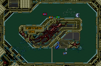 Motoroader MC (TurboGrafx CD) screenshot: Desolate, nearly post-apocalyptic course