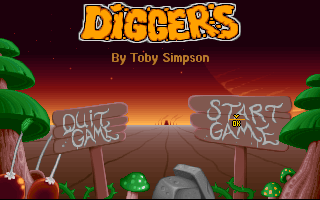 Diggers (Amiga CD32) screenshot: Title menu