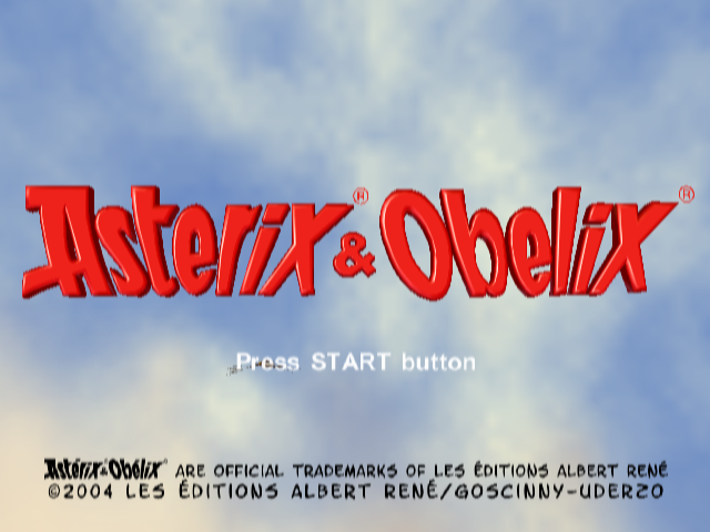 Asterix and Obelix: Kick Buttix (PlayStation 2) screenshot: Title screen (North American version)