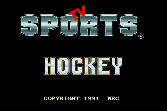 TV Sports: Hockey (TurboGrafx-16) screenshot: Title screen