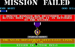 Fire Force (Amiga CD32) screenshot: Mission failed