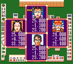 Super Mahjong Taikai (TurboGrafx CD) screenshot: Looks like Yang Guifei defeated all the others :)