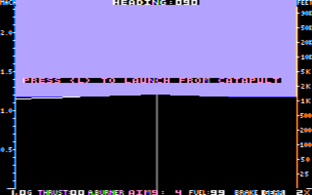 Jet (DOS) screenshot: Ready for Takeoff (CGA Composite Mode)