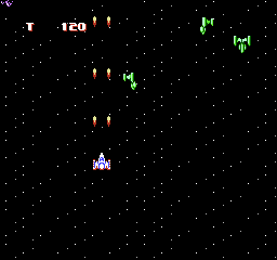 Super Star Force: Jikūreki no Himitsu (NES) screenshot: Shooting at enemies