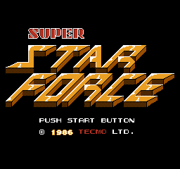 Super Star Force: Jikūreki no Himitsu (NES) screenshot: Title screen