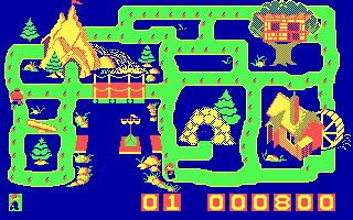 The Chase on Tom Sawyer's Island (DOS) screenshot: Level 1