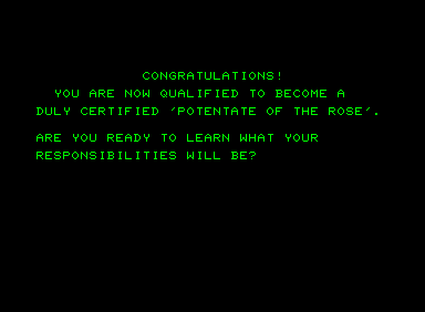 Petals around the Rose (Commodore PET/CBM) screenshot: I got it!