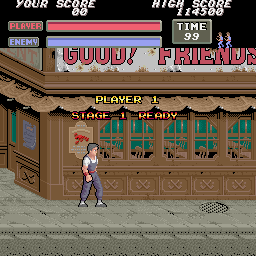 Vigilante (Arcade) screenshot: Stage 1