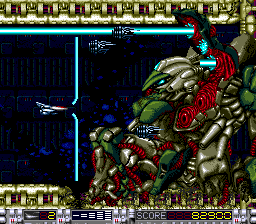 Aldynes: The Mission Code for Rage Crisis (SuperGrafx) screenshot: This boss is nasty