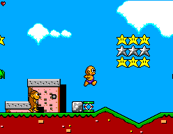 Toto World 3 (SEGA Master System) screenshot: Whee! Watch out, monkey!