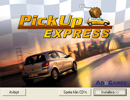 Pickup Express (Windows) screenshot: Game Installation/Launch screen