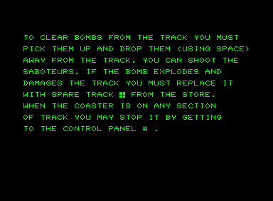 Screenshot of Rollercoaster (Commodore PET/CBM, 1980) - MobyGames