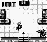 Batman: Return of the Joker (Game Boy) screenshot: Shogun Warrior throws stuff