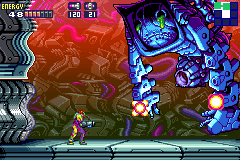 Metroid Fusion (Game Boy Advance) screenshot: The "Nightmare"