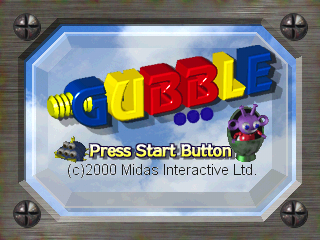 Gubble (PlayStation) screenshot: Title screen