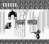 Batman: Return of the Joker (Game Boy) screenshot: Game Over