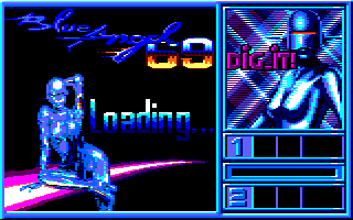 Blue Angel 69 (Amstrad CPC) screenshot: Loading of the main menu