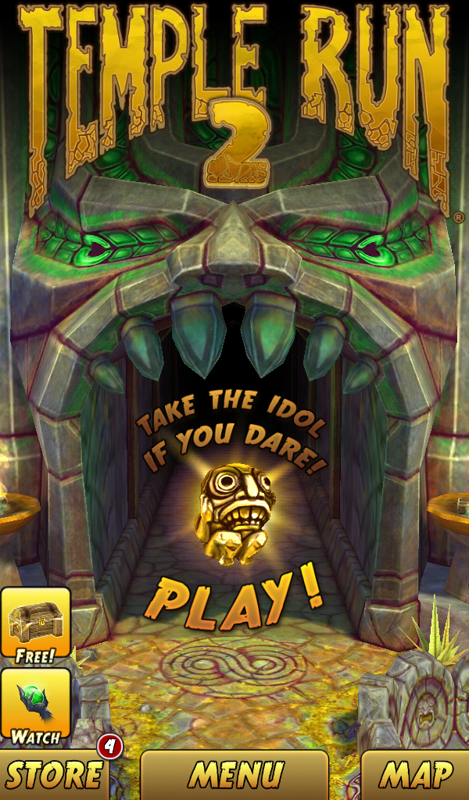 Temple Run 2 (Android) screenshot: Starting screen