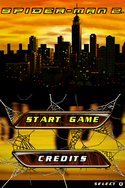 Spider-Man 2 (Nintendo DS) screenshot: The title screen.