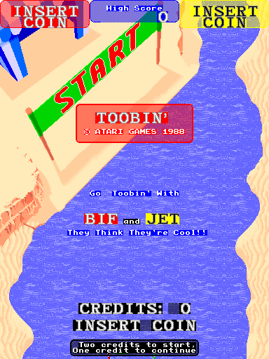 Toobin' (Arcade) screenshot: Title screen