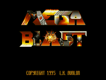 Mega Blast (DOS) screenshot: Title Screen