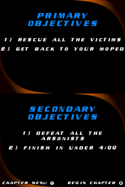 Spider-Man 2 (Nintendo DS) screenshot: You have main objectives to complete as well as optional secondary objectives.