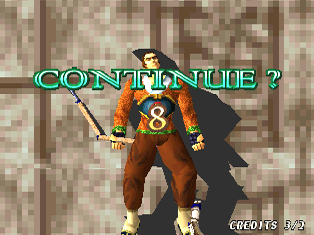 Soul Blade (Arcade) screenshot: Continue?