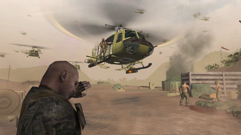 Call of Duty: Black Ops (Wii) screenshot: Woods knows how to make an entrance