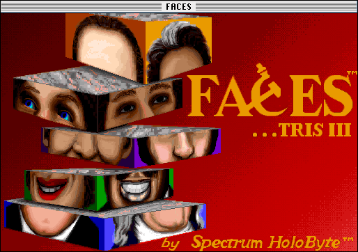 Faces ...tris III (Macintosh) screenshot: Title screen (Color)
