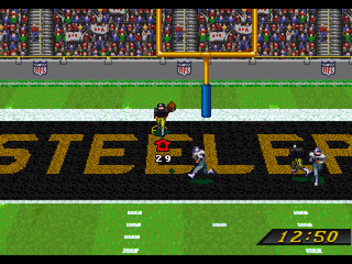 NFL Quarterback Club (SEGA 32X) screenshot: Pass into the end zone