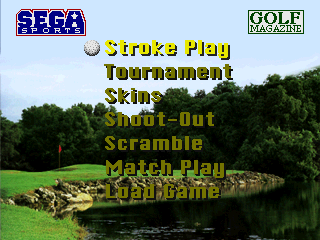 Golf Magazine presents 36 Great Holes starring Fred Couples (SEGA 32X) screenshot: Play Menu