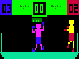 Boxing (APF MP1000/Imagination Machine) screenshot: End of game