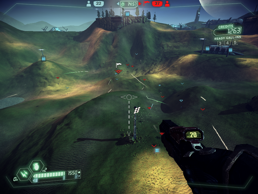 Tribes: Ascend (Windows) screenshot: Tribes: Ascend - the game where you kill enemies from 1 km up in the sky.