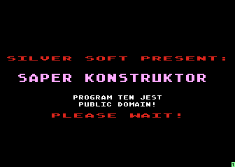 Saper Konstruktor (Atari 8-bit) screenshot: Loading screen