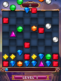 Bejeweled 3 (J2ME) screenshot: Board is being arranged