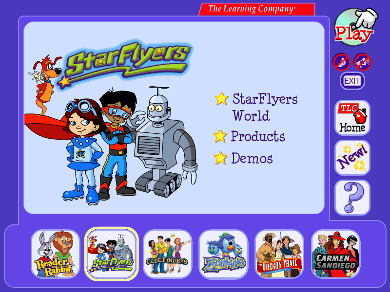 StarFlyers: Royal Jewel Rescue (Windows) screenshot: StarFlyers in TLC Learning Launcher