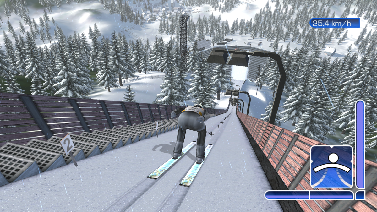 RTL Ski Jumping 2007 (Windows) screenshot: Downhill