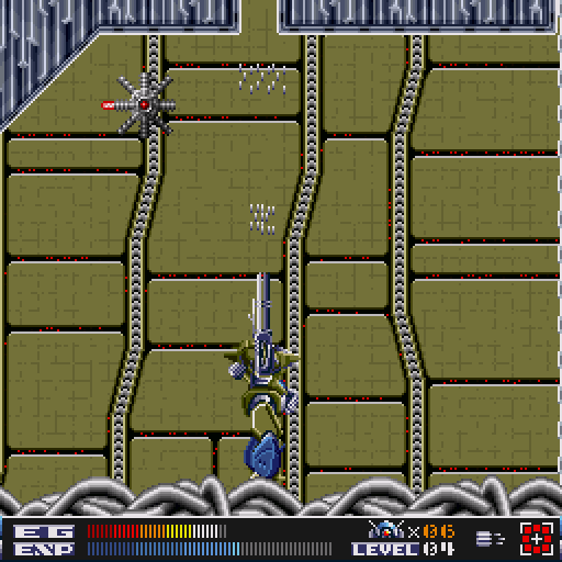 Aquales (Sharp X68000) screenshot: There is nobody there, friend. Stop shooting aimlessly with your brand-new shotgun